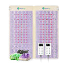 HealthyLine TAJ Bed Series heating pad on mattress topper, 110V queen size, with adjustable heat settings and plush fabric.