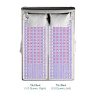 HealthyLine TAJ Bed Series heating pad on queen mattress, providing warm, soothing comfort for the mattress topper.