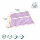 HealthyLine The TAJ Bed Series heating pad for mattresses, 110V queen size, with heating elements and plush fabric cover.
