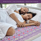 HealthyLine TAJ Bed Series heating pad on mattress topper, 110V queen size, with heating elements for comfort and warmth.