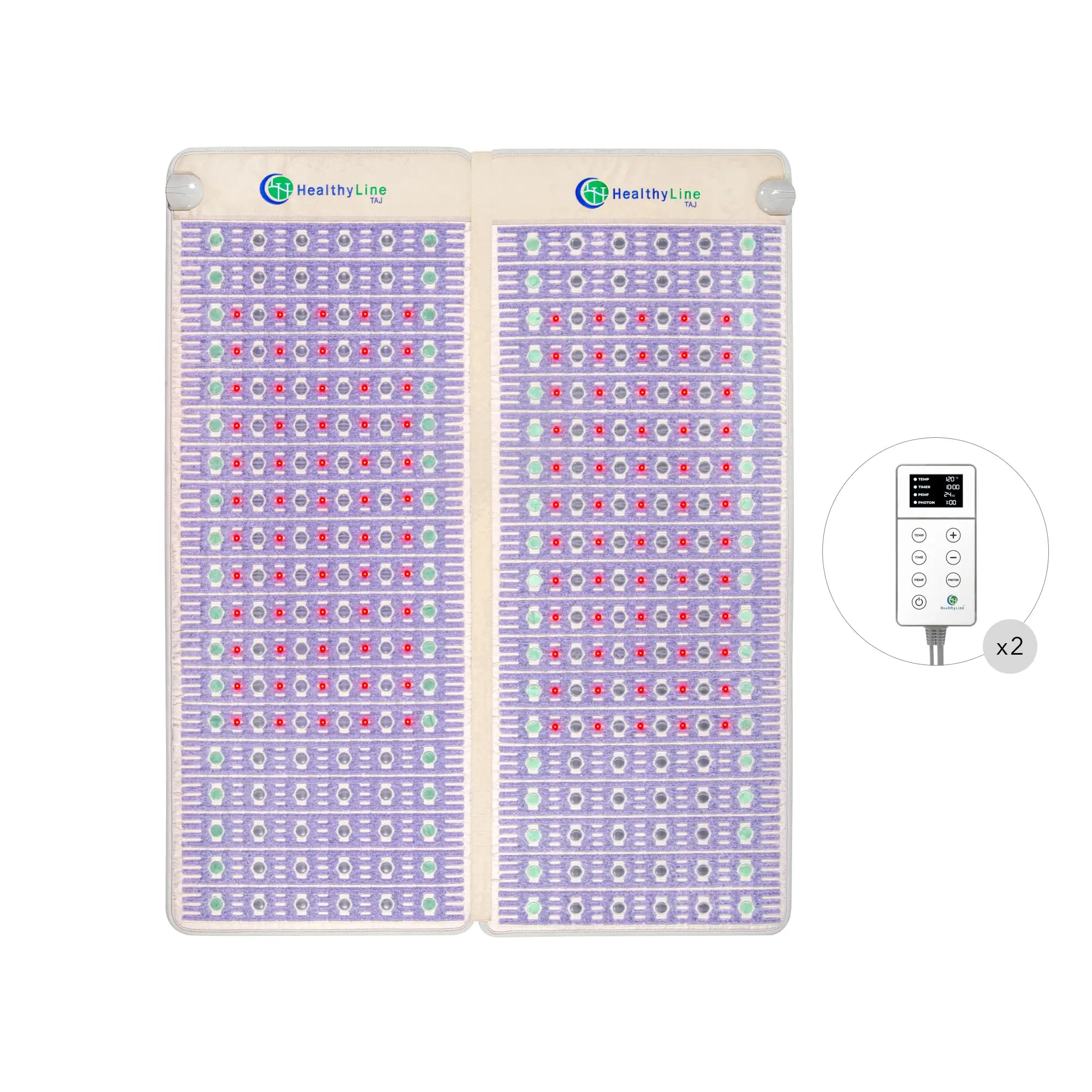 HealthyLine The TAJ Bed Series heating pad for mattresses, queen size, providing soothing warmth and comfort.