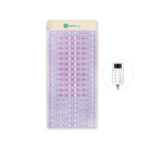 HealthyLine The TAJ Bed Series heating pad on mattress topper, 110V queen size, providing soothing warmth for restful sleep.