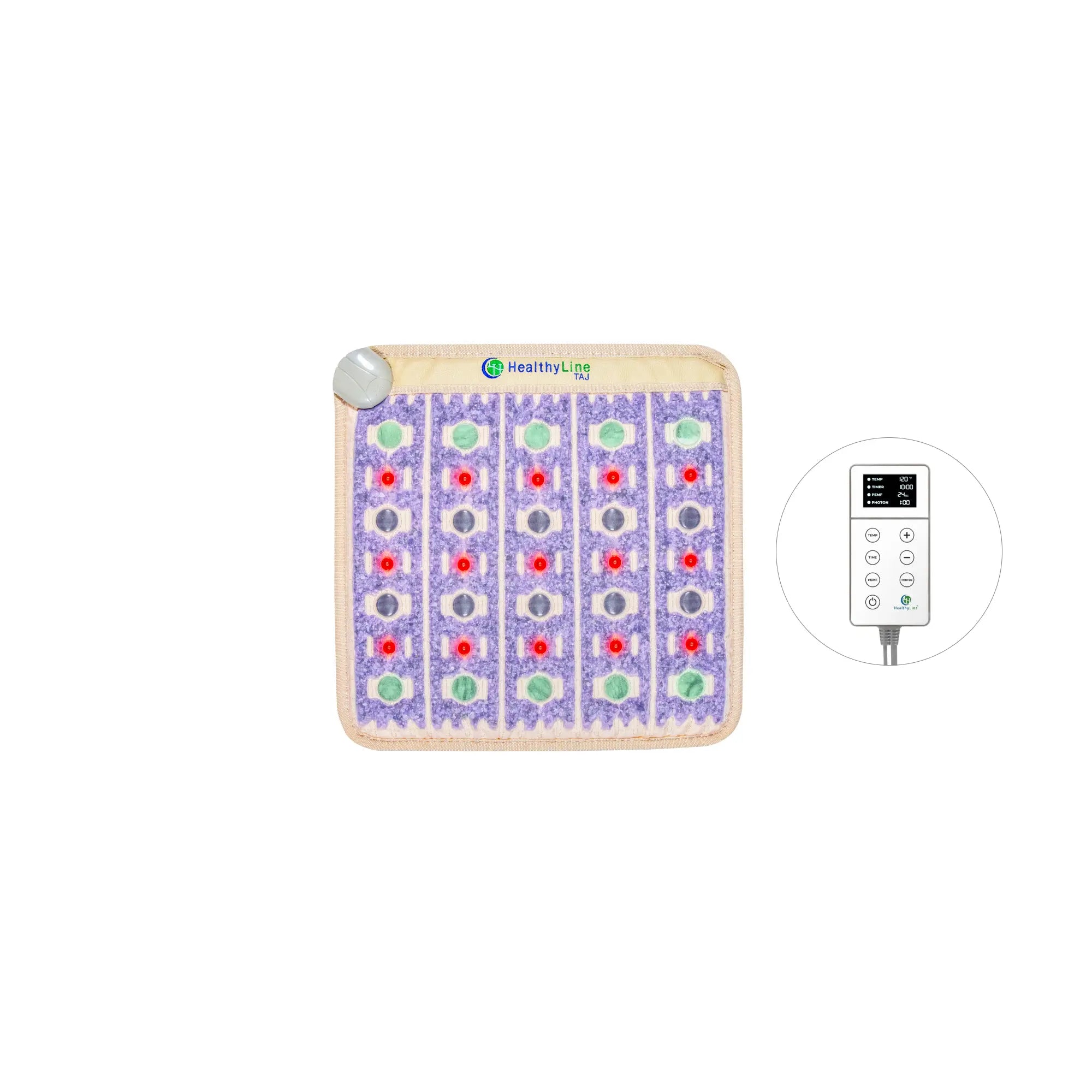 HealthyLine TAJ Series PEMF Far Infrared Heating Mat, 72x24 inch heating pad with infrared heat therapy and PEMF technology.