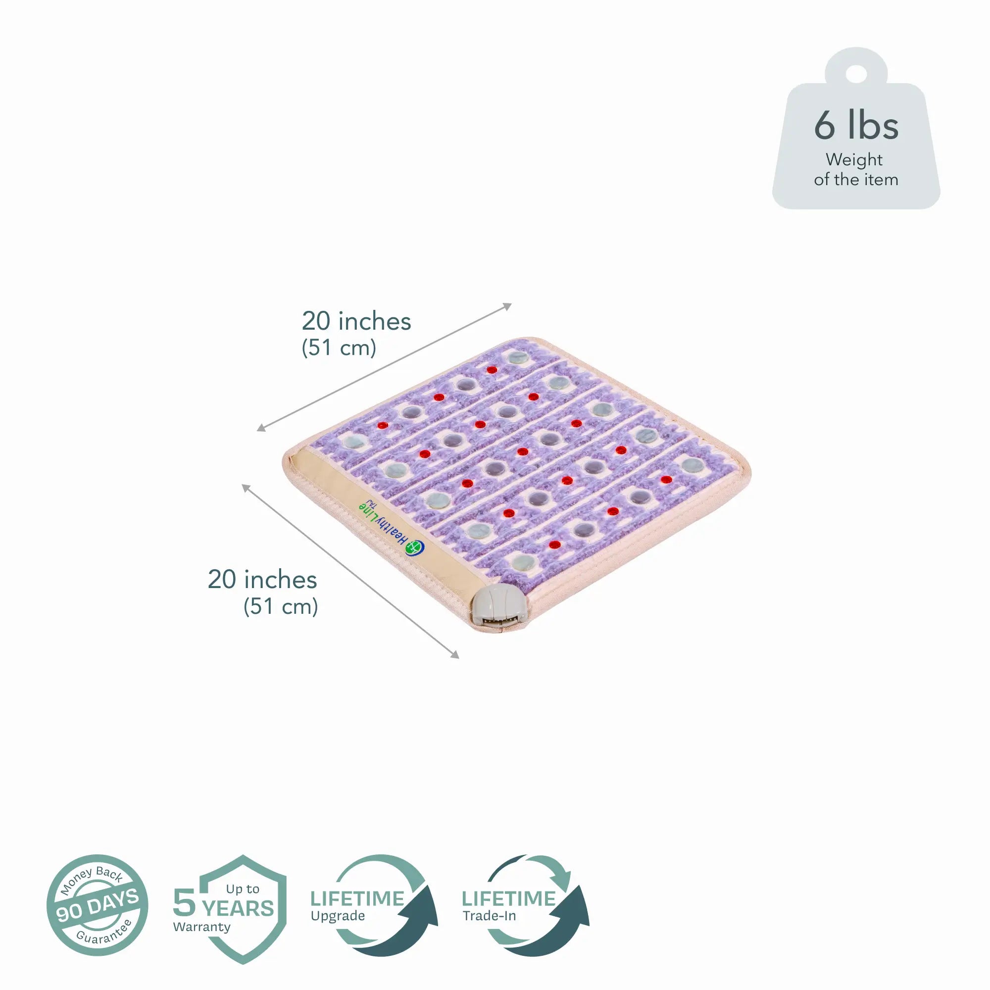 HealthyLine TAJ Series PEMF Far Infrared Heating Mat, 72 x 24-inch heating pad with PEMF therapy and infrared heating.