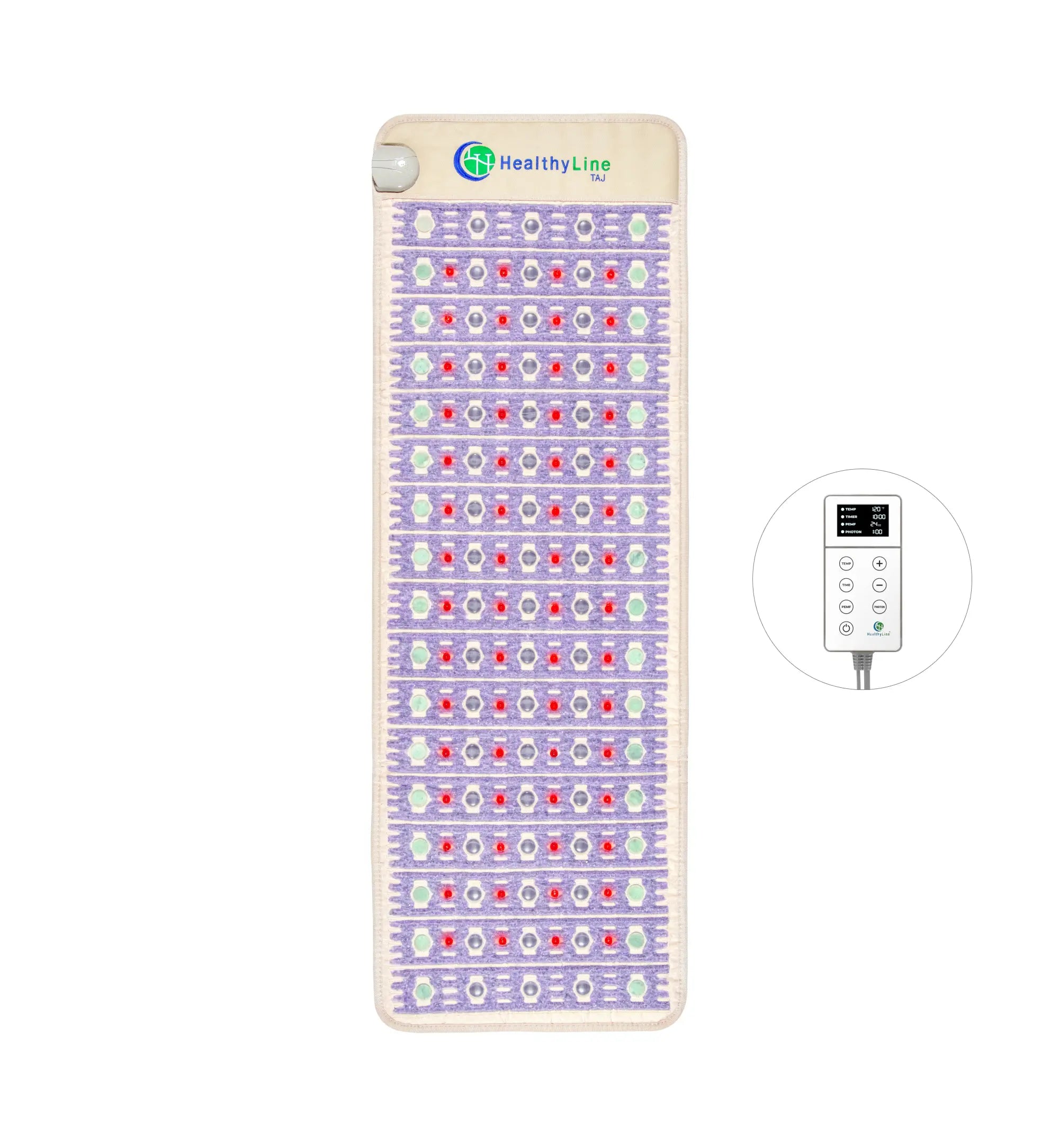 HealthyLine TAJ Series PEMF Far Infrared Heating Mat, 72x24-inch heating pad with advanced infrared and PEMF therapy features.