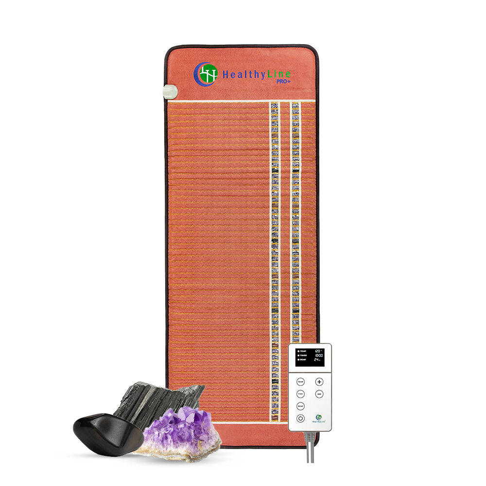 HealthyLine TAO Series PEMF Far Infrared Heating Mat, 18x18-inch heating pad with infrared technology and PEMF therapy.