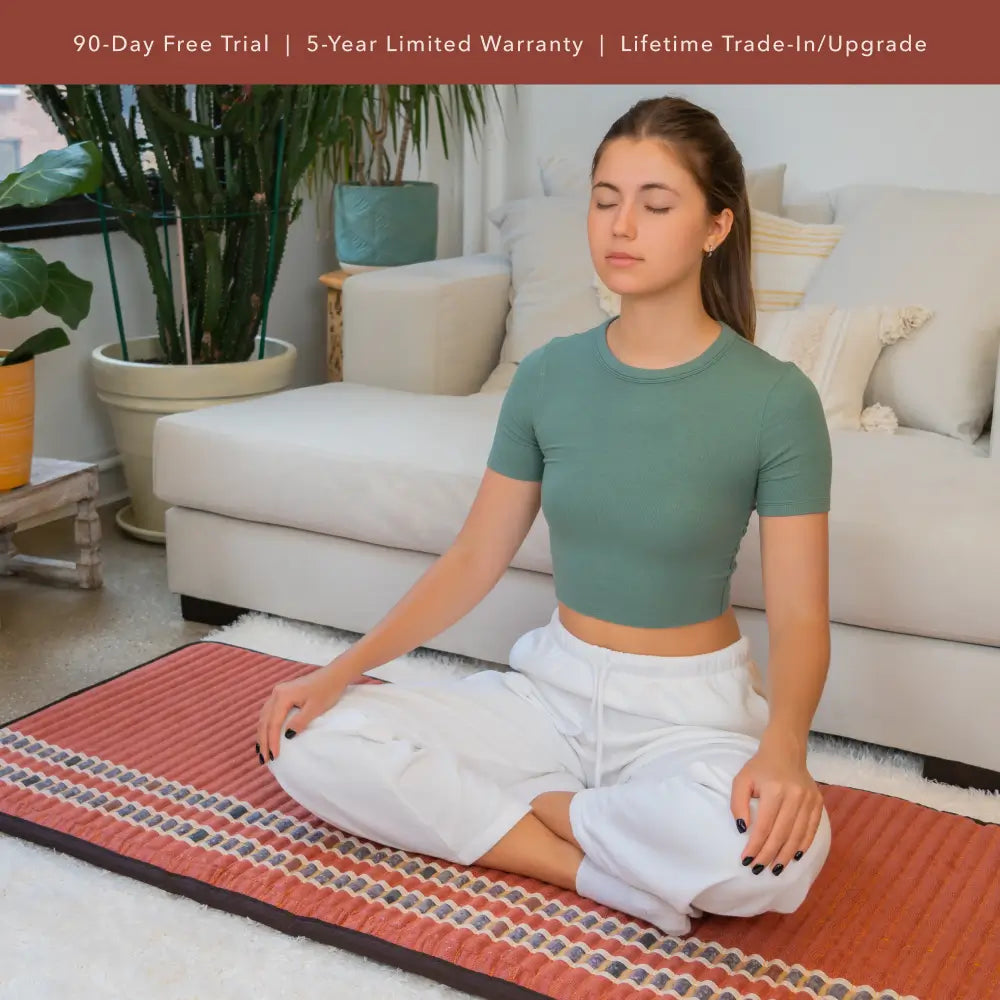 HealthyLine TAO Series PEMF Far Infrared Heating Mat, 18x18-inch heating pad with PEMF therapy for pain relief and relaxation