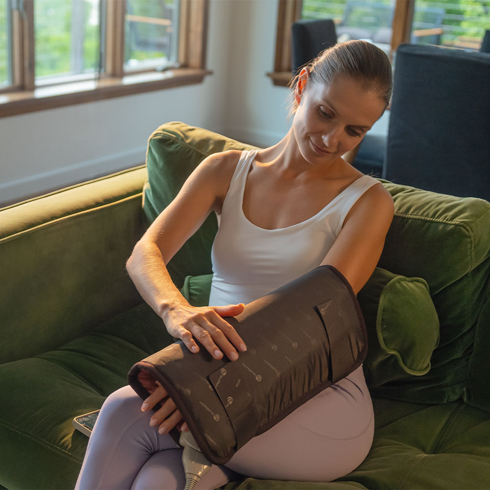 HealthyLine TAO Series PEMF Far Infrared Heating Pad, 18x18-inch heating mat with PEMF therapy and infrared heat.