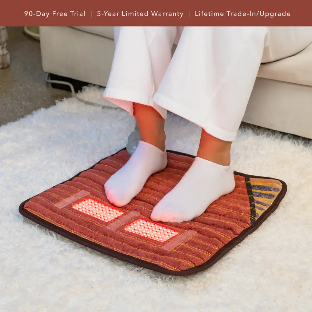 HealthyLine TAO Series PEMF Far Infrared Heating Mat, 18x18-inch heating pad with infrared therapy for pain relief and relaxation.