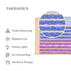 HealthyLine Rainbow Chakra Series Pillow showcasing vibrant rainbow-colored fabric and ergonomic design for chakra alignment.
