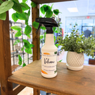 Volcano All-Purpose Cleaning Spray by Heavenly Woods Candle Co, clear spray bottle with label, designed for household cleaning.