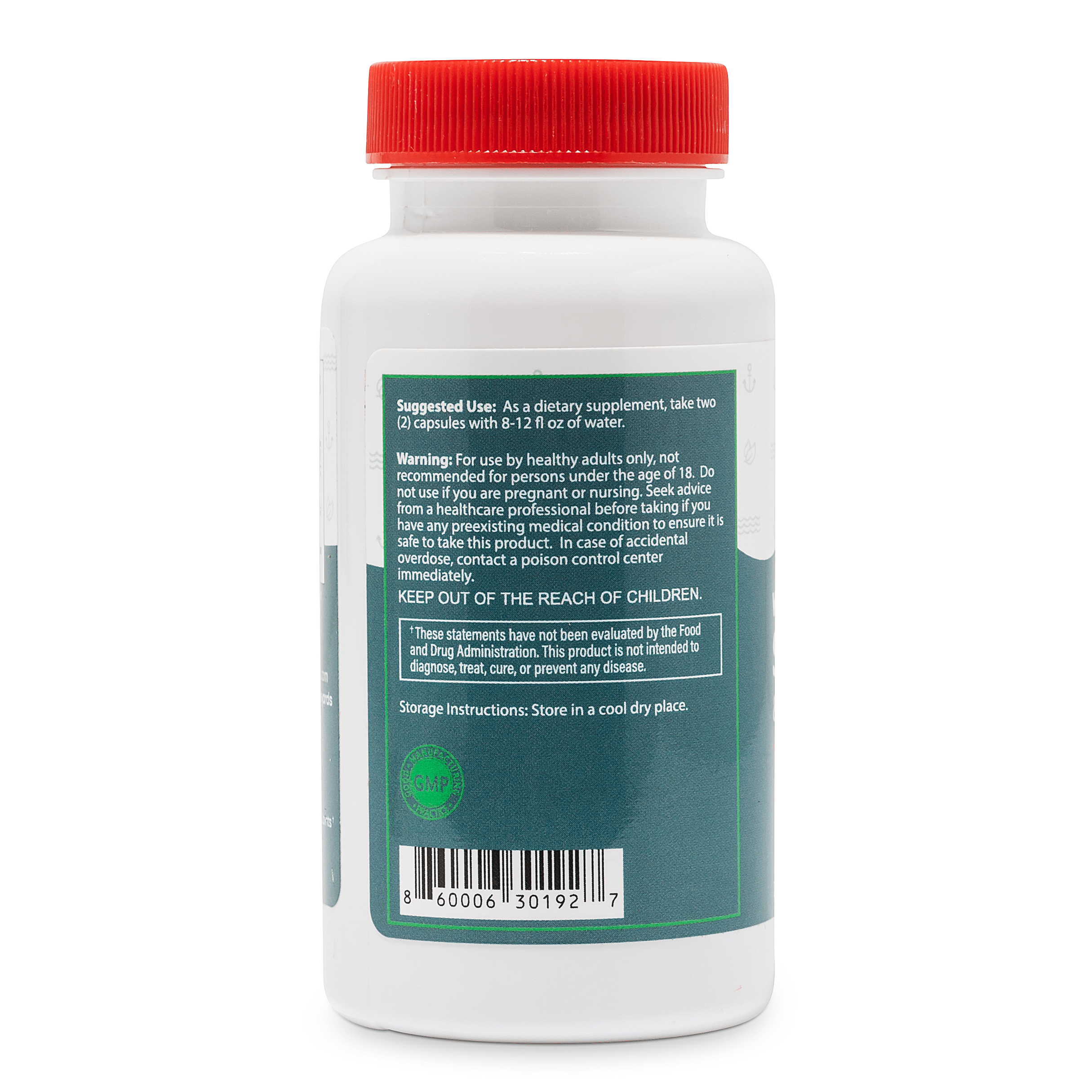 Organic Sea Moss and Beet Root Capsules by Herbal Vineyards, 60-count supplement bottles with capsules in clear packaging.