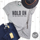 Unisex graphic T-shirt from The Graphic Tee with the phrase "Hold On Let Me Overthink This" printed on the front.