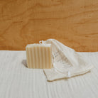 Honeybee Hippie tallow soap bar featuring a natural, handcrafted soap with a rustic appearance and earthy tones.