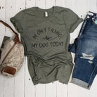 Unisex graphic tee featuring the phrase "I'm Only Talking to My Dog Today" from The Graphic Tee brand.