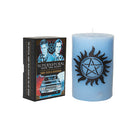 Supernatural candle and tarot card deck bundle by Insight Editions, featuring mystical candles and tarot cards on a decorative cover.