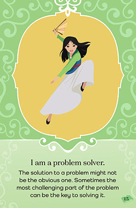 Disney Princess affirmation card deck by Insight Editions featuring colorful cards with inspiring princess-themed messages.