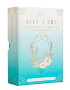 Insight Editions Self-Care card deck featuring colorful illustrated cards with positive prompts for relaxation and mindfulness.