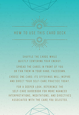Insight Editions Self-Care card deck featuring colorful cards with motivational and wellness prompts for relaxation and mindfulness.