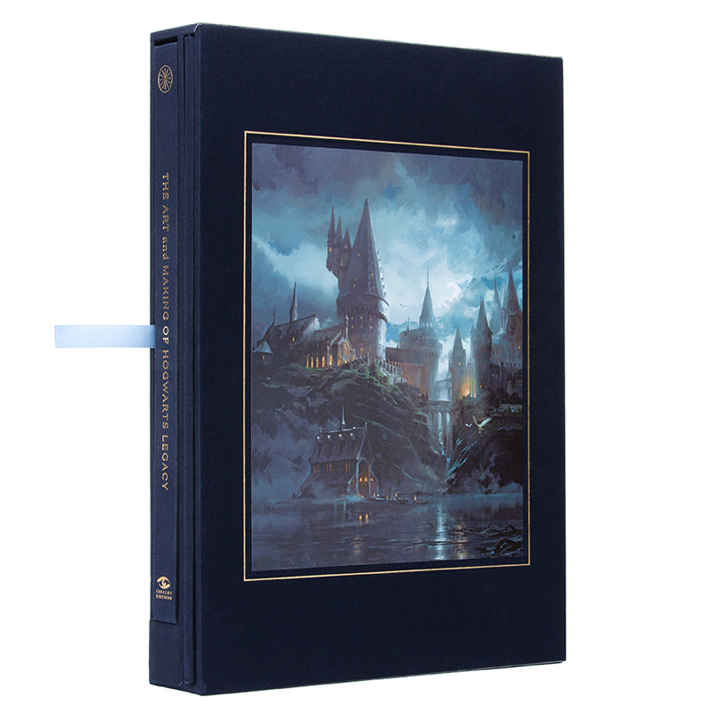 Collector Edition book titled "The Art and Making of Hogwarts Legacy" by Insight Editions, featuring detailed cover art.
