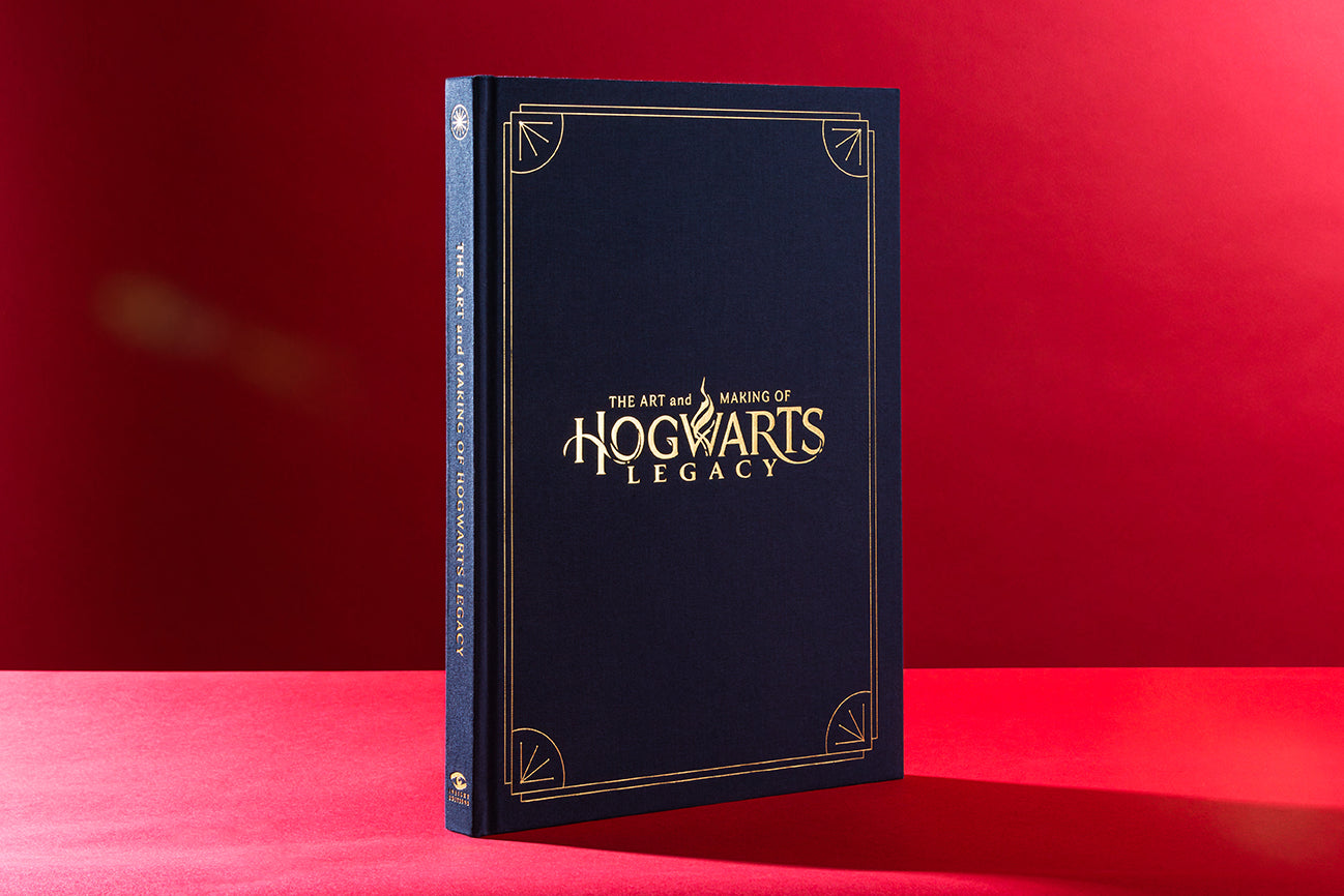 Collector Edition of The Art and Making of Hogwarts Legacy by Insight Editions, featuring detailed book cover and artwork.