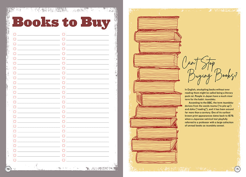 Flexibound Mental Floss Curious Reader Journal for Book Lovers by Insight Editions, featuring a textured cover with book-themed design.