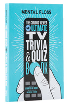 Flexible hardcover book titled "Mental Floss: The Curious Viewer" by Insight Editions, featuring TV trivia and quiz content.