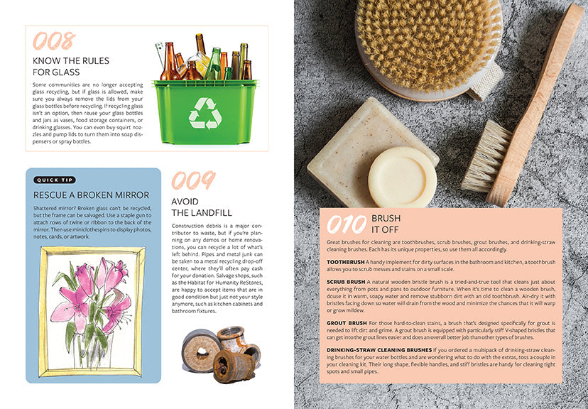 Hardcover copy of 365 Quick & Easy Tips: Home Cleaning by Insight Editions, featuring cleaning advice and tips on the cover.