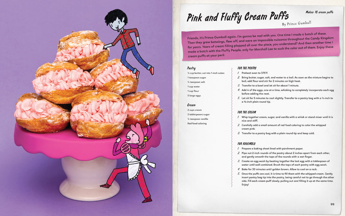 Hardcover of Adventure Time: The Official Cookbook by Insight Editions featuring colorful cartoon-style illustrations.