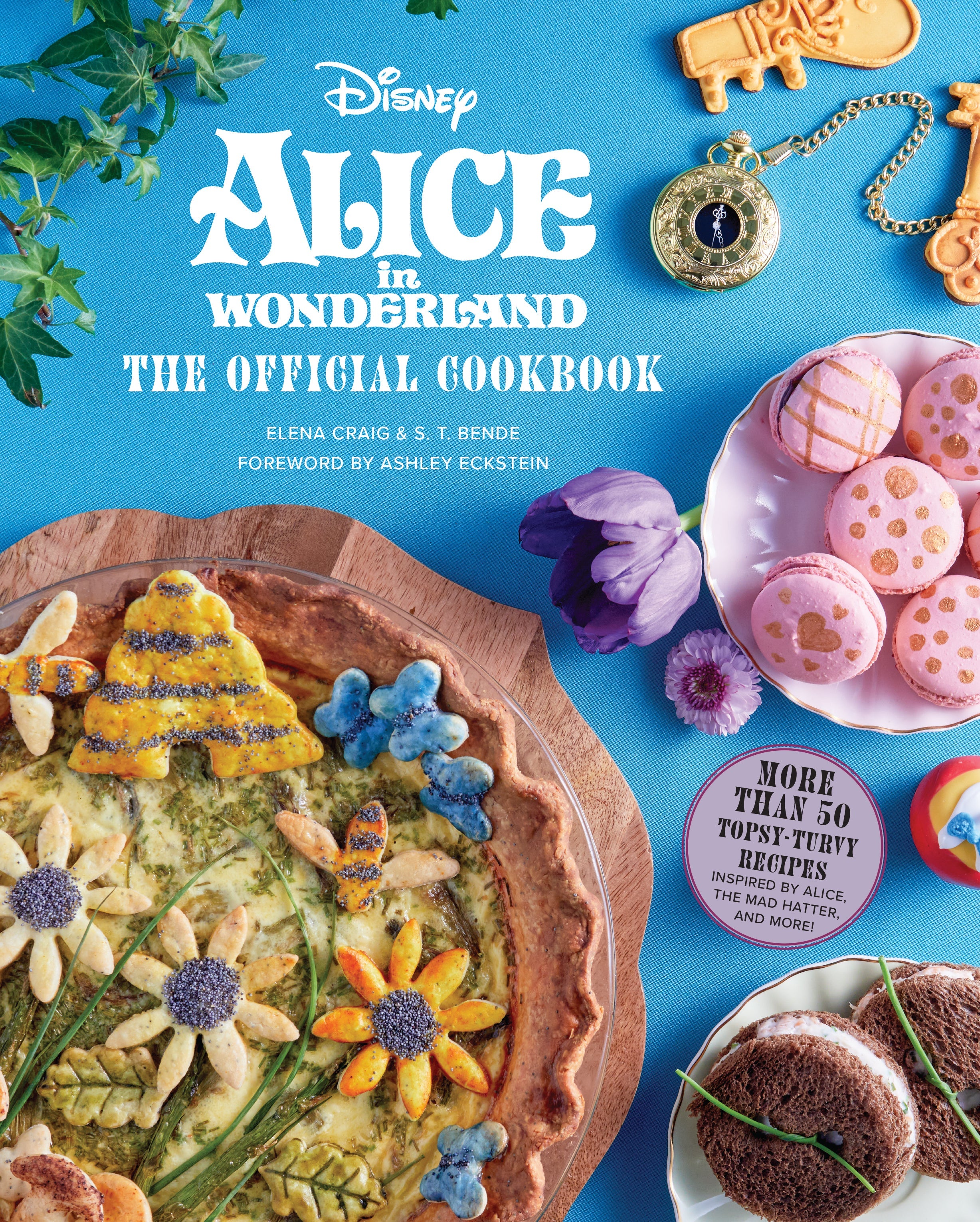 Hardcover of Alice in Wonderland: The Official Cookbook by Insight Editions, featuring whimsical Alice-themed recipe illustrations.