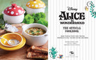 Hardcover copy of Alice in Wonderland: The Official Cookbook by Insight Editions, featuring whimsical illustrations on the cover.