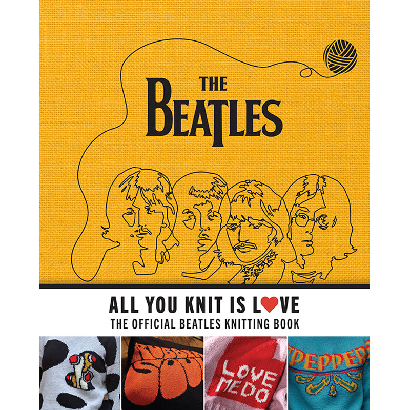 Hardcover book titled "All You Knit Is Love" by Insight Editions, featuring a cozy knitting-themed cover design.