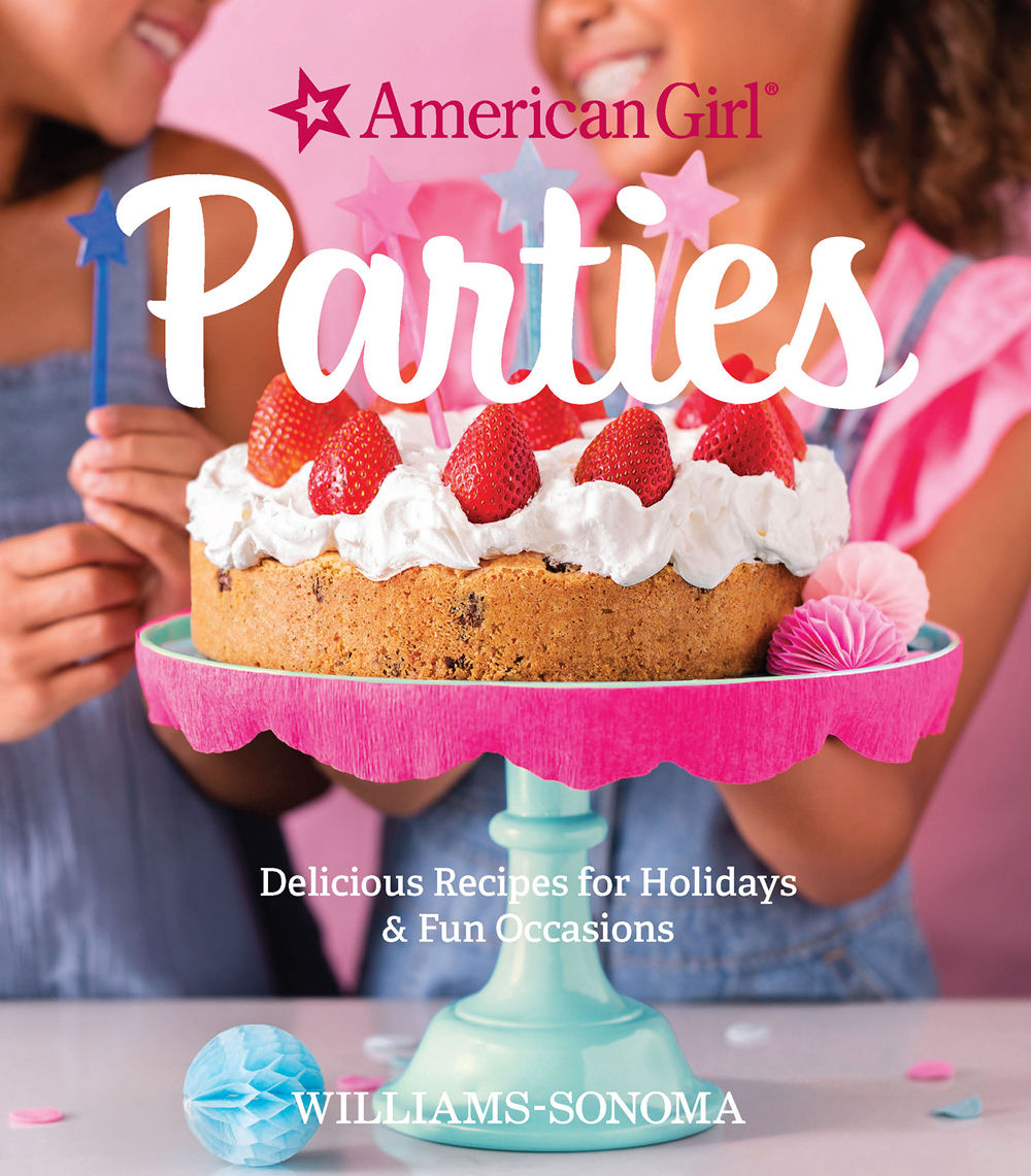 Hardcover book titled American Girl Parties by Insight Editions with colorful cover design and illustrations.