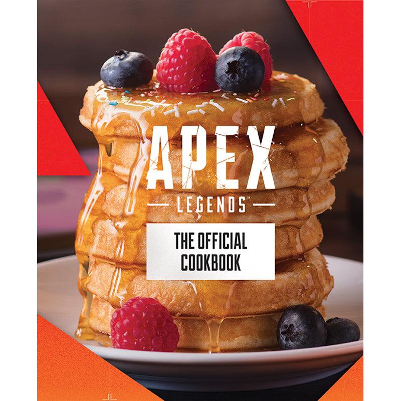 Hardcover of Apex Legends: The Official Cookbook by Insight Editions, featuring colorful game-themed food recipes and illustrations.