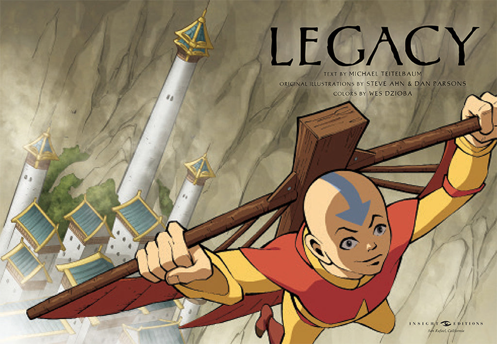 Hardcover book titled Avatar: The Last Airbender: Legacy by Insight Editions, featuring cover art and spine details.