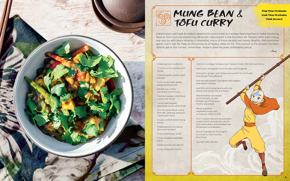 Hardcover copy of Avatar: The Last Airbender Official Cookbook by Insight Editions, featuring colorful cover art.