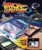 Hardcover of "Back to the Future: Race Through Time" by Insight Editions, featuring the book's cover with futuristic design elements.