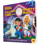 Hardcover book titled "Back to the Future: Telling Time with Marty McFly" by Insight Editions, featuring Marty McFly on the cover.