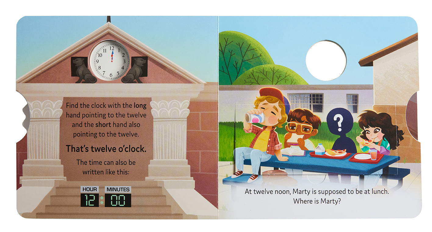 Hardcover book titled "Back to the Future: Telling Time with Marty McFly" by Insight Editions, featuring Marty McFly on the cover.