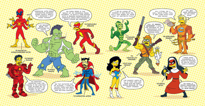 Hardcover copy of "Bartman: The Hero's Handbook" by Insight Editions, featuring colorful comic-style cover art.