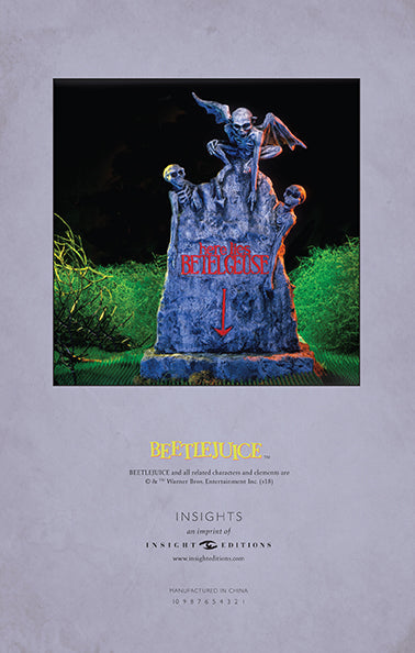 Hardcover Beetlejuice: Handbook for the Recently Deceased journal by Insight Editions with ruled pages and spooky cover design.