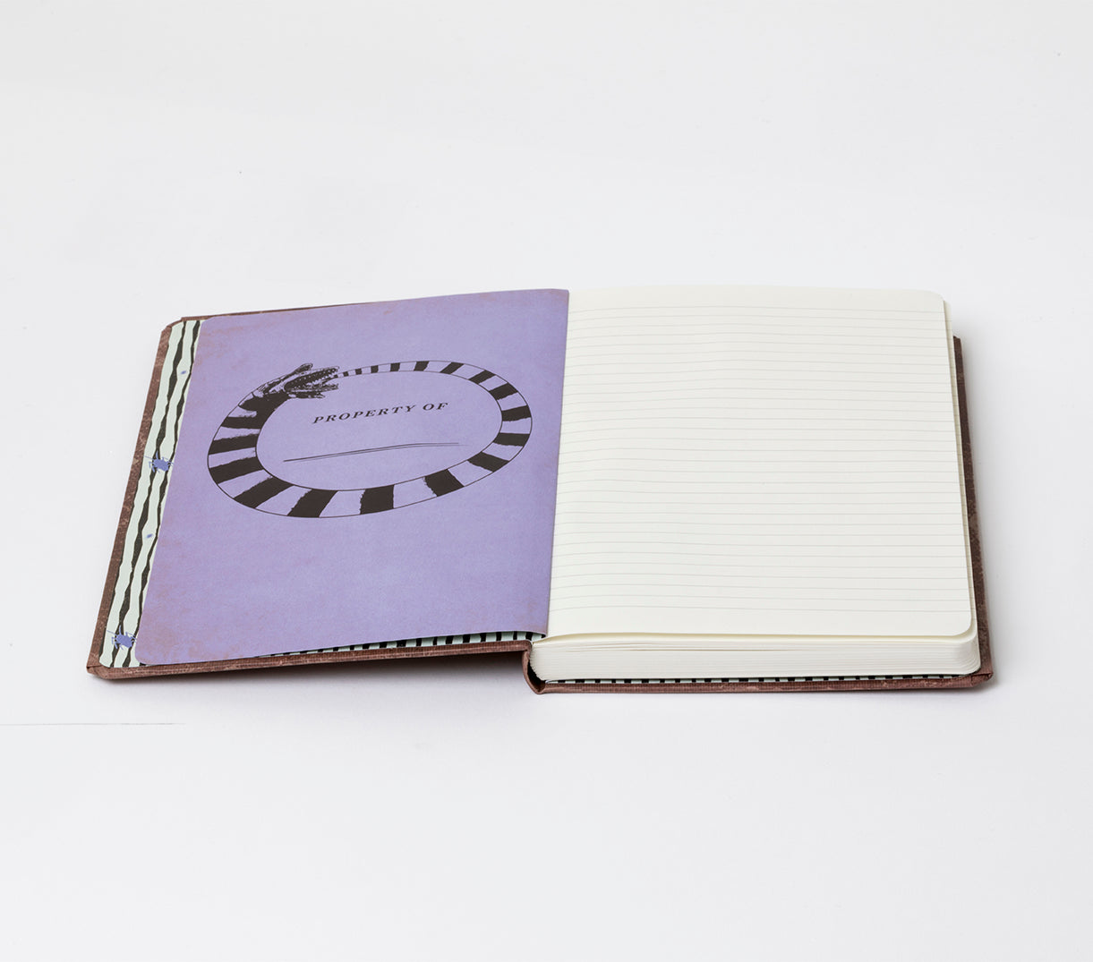 Hardcover Beetlejuice: Handbook for the Recently Deceased journal by Insight Editions with ruled pages and spooky design.