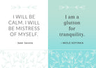 Hardcover book titled "Calm" by Insight Editions, featuring a peaceful, serene cover design with calming imagery.