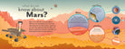 Hardcover book titled "Can We Live on Mars?" by Insight Editions, featuring a space-themed cover image.