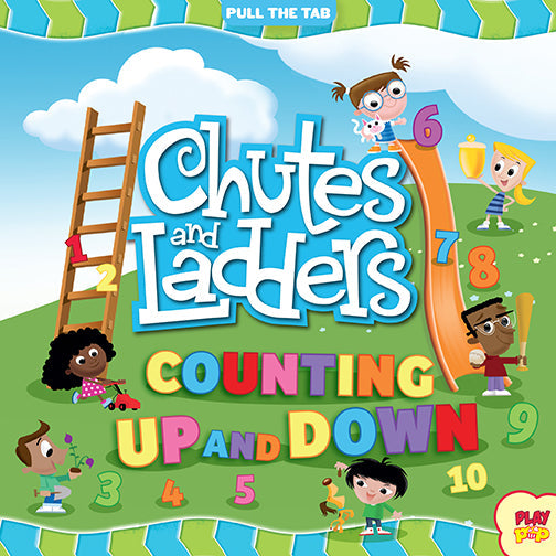 Hardcover of Insight Editions' Chutes and Ladders: Counting Up and Down game with colorful ladder and chute illustrations.
