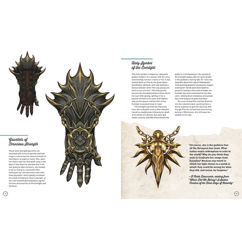 Hardcover copy of Critical Role: The Armory of Heroes by Insight Editions featuring detailed artwork and character illustrations.