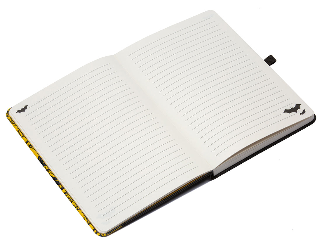 DC Batman hardcover journal by Insight Editions with Batman logo and dark-themed cover design, perfect for writing and note-taking.
