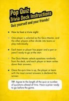 Hardcover DC Comics Batman Pop Quiz Trivia Deck by Insight Editions featuring Batman-themed trivia cards.