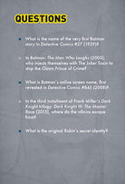 Hardcover DC Comics Batman Pop Quiz Trivia Deck by Insight Editions featuring Batman-themed trivia cards.