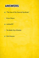 Hardcover DC Comics Batman Pop Quiz Trivia Deck by Insight Editions, featuring Batman-themed trivia cards with colorful artwork.